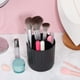 thumbnail image 3 of Organizador de maquillaje giratorio con brochas y compartimentos para guardar cosméticos, organizador de tocador y bolígrafos de escritorio con tapa transparente, 3 of 7
