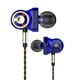 thumbnail image 2 of QKZ Auriculares estéreo Auriculares con cable Auriculares intrauditivos Control de cables Cable trenzado Auriculares con micrófono, Azul Eigraketly EL000235-02B, 2 of 2