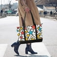 thumbnail image 4 of FORMRS Canvas Laptop Tote Bag for Women with 15.6" Computer Compartments Shoulder Handbag, Colorful Stars, 4 of 7