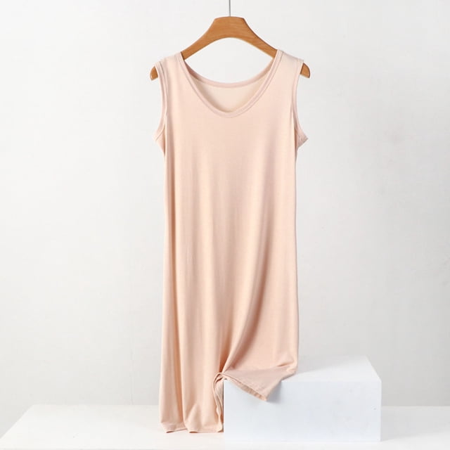Camisola de encaje con falda corta de color liso para mujer, con cojín en el pecho, informal, de poliéster, para mujer