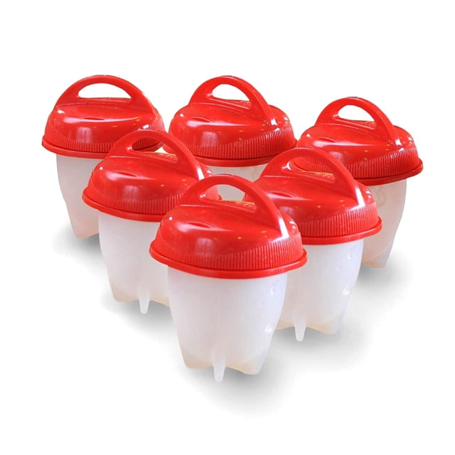 Zootealy 6pcs/set Non-stick Silicone Egg Cooker with Easy to Clean Design