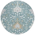 thumbnail image 2 of Addison Rugs Chantille Indoor/Outdoor Traditional Global Teal Machine Washable Round Rug, 8' x 8', 2 of 8