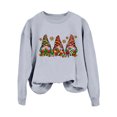 thumbnail image 1 of WEAIXIMIUNG Chandail en Molleton pour Femmes Col Rond Fermeture Éclair Mode de Noël Décontractée Imprimé Bonhomme de Neige Chandail à Manches Longues Sans Chapeau, 1 of 6
