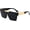 Black, variant on Sunglasses Men and Women Flat Top Square Frame UV400 Protection Trendy Visor Shades