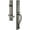 Antique Pewter, variant on Grandeur 849963 Carre Solid Brass Rose Left Handed Dummy "S" Grip Handleset - Brass