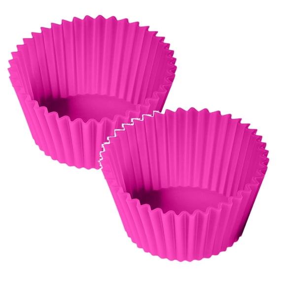 2pcs Reusable Silicone Cupcake Baking Cups 2.5 Inch Cups, Clearance, Non Stick Liners for Holidays 6 Rainbow Colors for Boiling and Eggs(C)