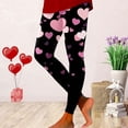 thumbnail image 2 of Gyexs Womens Valentine's Day Leggings Warm Lined Legging Valentines Graphic Loungewear Yoga Pants Plus Size Couple Clothing #07 Black & Size XXL, 2 of 5