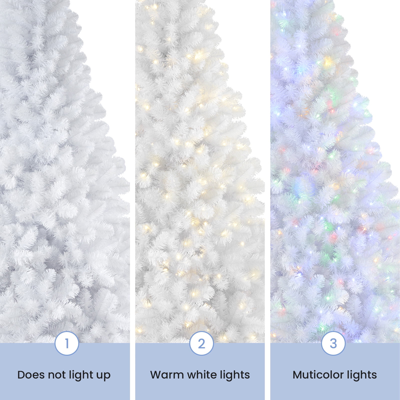 Sterling 4 ft. Artificial White Iridescent Color Changing Christmas Tree  6523--40M - The Home Depot