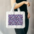 thumbnail image 6 of Rocae mushroom colorful Skull star or Plush Underarm Bag White Furry Purse Handbag for Autumn and Winter, 6 of 7