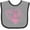 Heather and Black, variant on Inktastic Breast Cancer Awareness Heart Words Boys or Girls Baby Bib