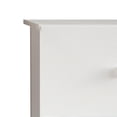 thumbnail image 2 of Benjara Ruo 25"" Modern NightStand-2 Drawers-Chrome Plinth Base-White Wood, 2 of 6