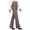 Coffee, variant on Womens Dress Pants, Straight Leg Stretchy High Waist Flat Front Business Works Trousers with Pockets Coffee L