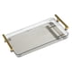 thumbnail image 4 of Bandeja de servicio rectangular, bandeja de acrílico transparente, bandeja de comida elegante, bandeja de servicio con asas, bandeja decorativa para Gris Gloria Bandeja de servir, 4 of 9