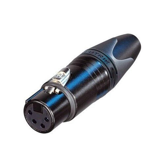 Neutrik NC4FXX-BAG XLR Connecteur de Câble Femelle 4 Broches Noir/argent