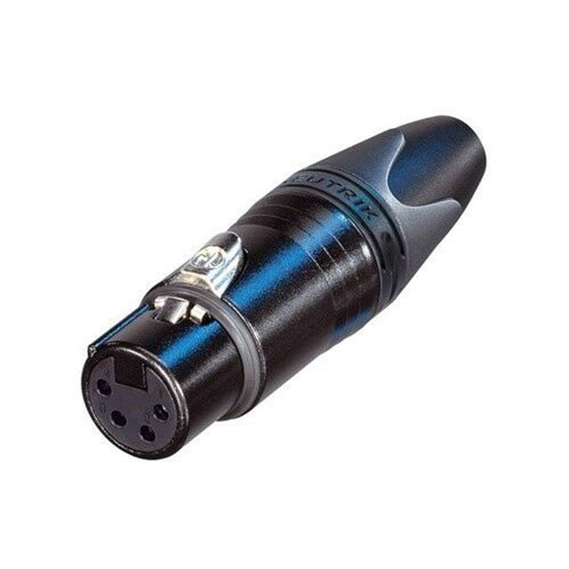 Neutrik NC4FXX-BAG XLR 4-Pin Jack Female Cable Connector Black/Silver