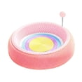 thumbnail image 4 of BELOVING Lit pour Chats Planche à Gratter pour Chat, avec Boule à Ressort, Fournitures pour Animaux, Tapis de Grattage pour Chats Bol Tapis de Grattage pour Exercice Jeu Poursuite Rond, 4 of 10