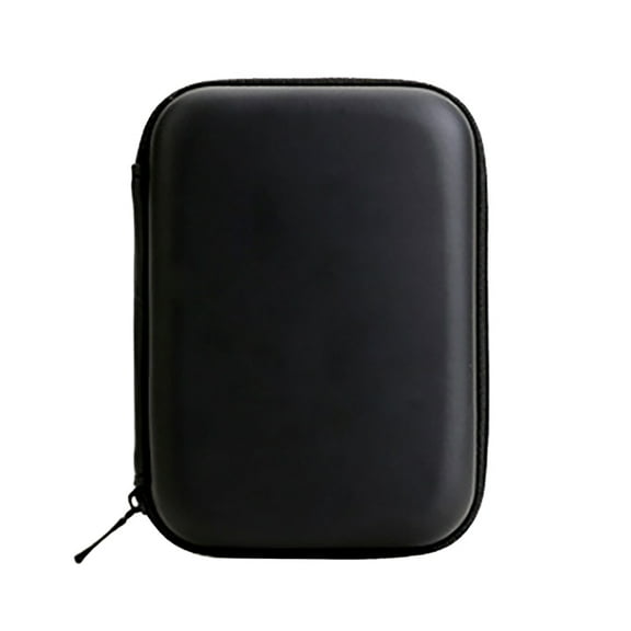Anvazise Protective Case Mini Storage Cover Zipper Bag 2.5 Inch USB External Hard Disk Drive Case Bag for Home Black