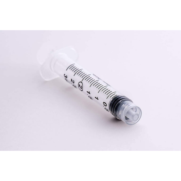 3ml Sterile Syringe Only with Luer Lock Tip - 100 Syringes Without A Needle by Easy Glide - Great for Medicine, Feeding Tubes, and Home Care, Infant 67-3030