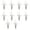White, variant on huayou 4th of July Artificial Three Heads Pom Pom Grass Set of 10, Lightweight Durable Grass Stem for Party, Vase Fill, Farmhouse, Tabletop