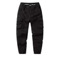 thumbnail image 1 of XDZJLR Mens Pants Casual Autumn And Winter Loose Straight Pocket Thick Overalls Pant, 1 of 4