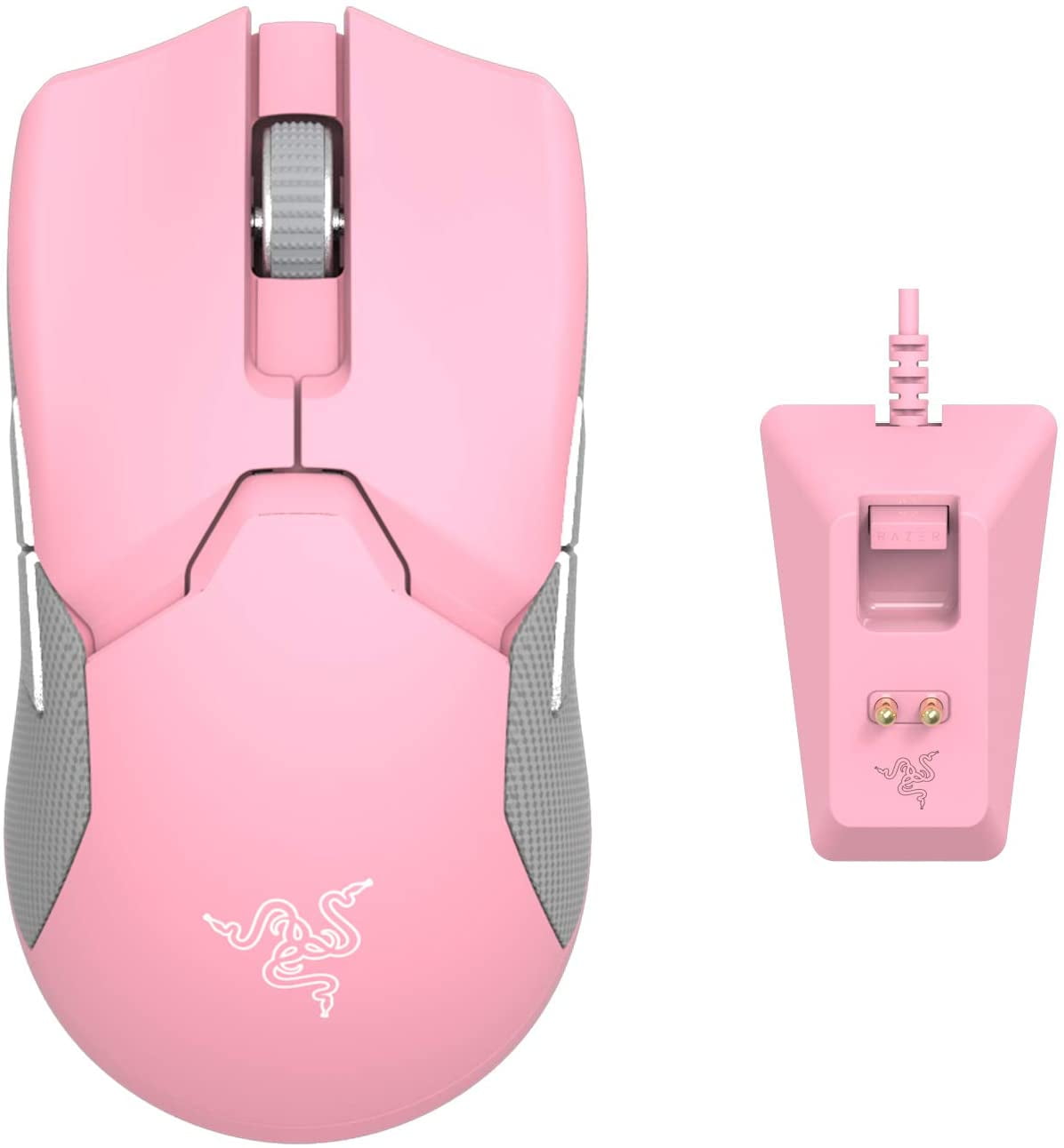 Razer Viper Ultimate Wireless Gaming Mouse & Charging Dock Quartz Pink  Certified Used
