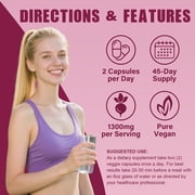 Bcuelov Beet Root Capsules 1300mg Blood Pressure Energy Endurance Support Vegan Gluten-Free 90 Count