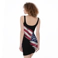 thumbnail image 2 of American Flag Wing Print Sleeveless Bodycon Dress, American Flag Fashion Summer Maxi Dress For Women. Gifts For Us Independence Day, 4Th Of July, 2 of 4