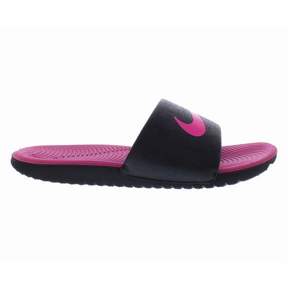 Nike Kawa Slide GS Girls Shoes Size 5, Color: Black/Vivid Pink