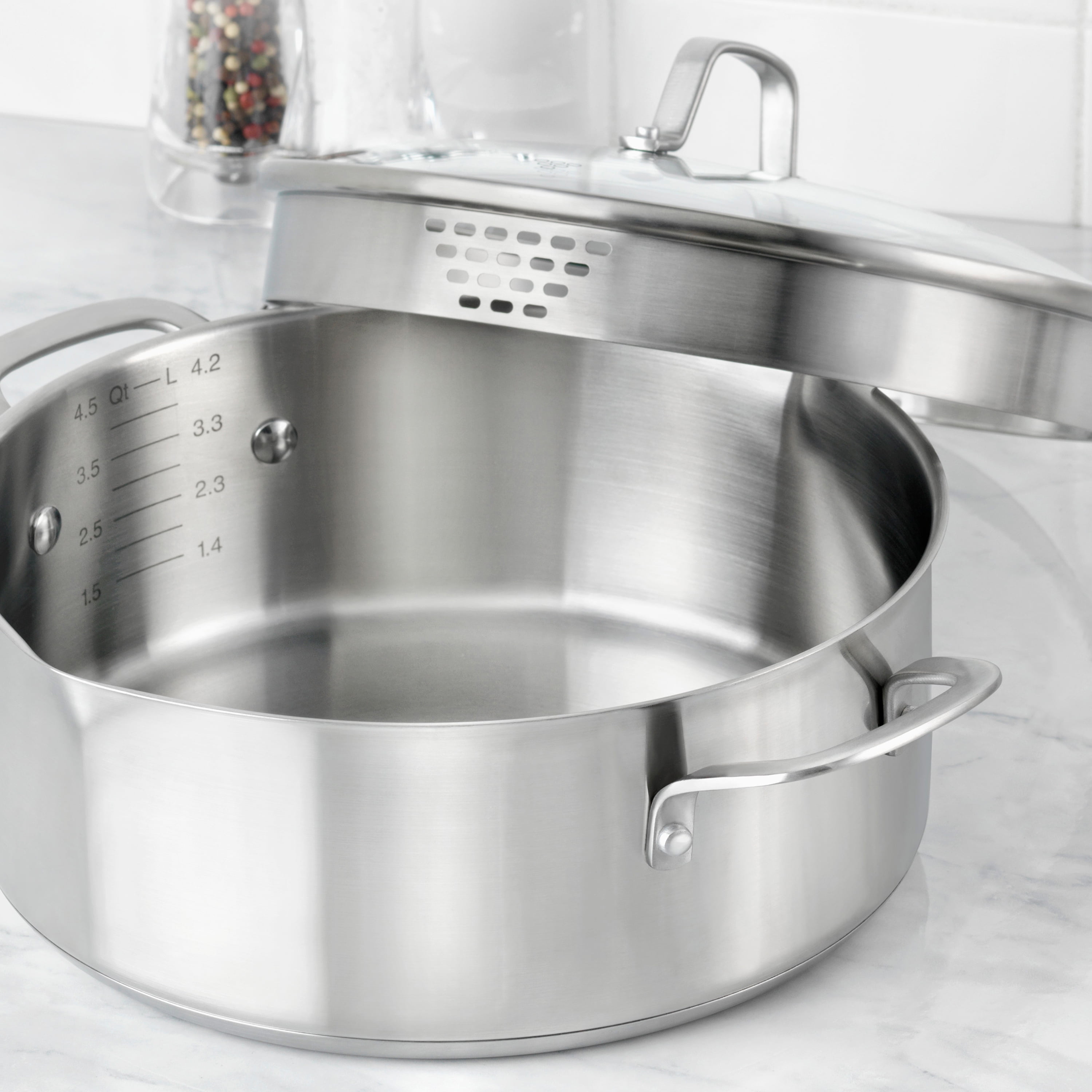 Calphalon CLOSEOUT! Tri-Ply Stainless Steel 5 Qt. Covered Dutch Oven -  Macy's