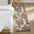 thumbnail image 3 of Yayeee Runner Rug for Bedroom 2'x6' Machine Washable Hallway Non Slip Mat, Red Christmas Poinsettia, 3 of 8