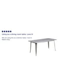 thumbnail image 5 of 31.5'' x 63'' Rectangular Black Metal Indoor-Outdoor Table, 5 of 5