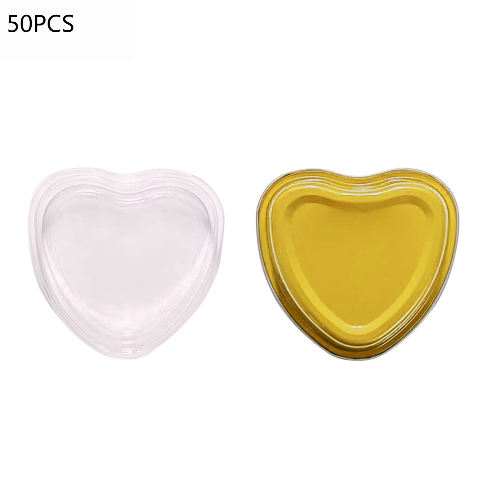 50sets Heart Shaped Aluminum Foil Baking Cups With Lids, 100ml/55ml High  Temperature Resistant Disposable Tin Foil Cups & Boxes
