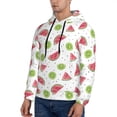 thumbnail image 3 of Salouo Watermelon And Kiwi Pattern Men's Fall Hoodie Sweatshirt,Sport Hoodie with Pockets for Men Pullover Casual Hooded Sweatshirt-X-Large, 3 of 7