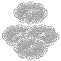 Heritage Lace FO-0812W-S 8 x 12 in. Floret Doily - White - Set of 4