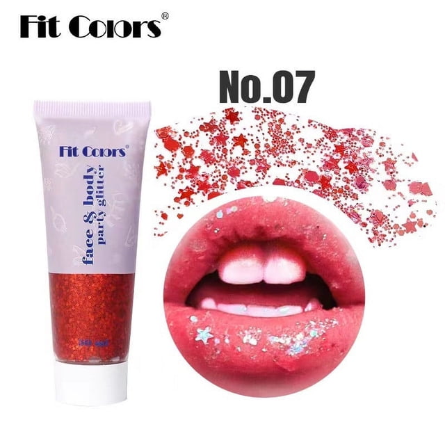 Ganfancp Lentejuelas Gel Cara Cuerpo Labios Lentejuelas Sombra Ojos Brillante Polarizada Maquillaje Danza Ofertas Flash Liquidación 1X Gel de Lentejuelas