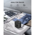 thumbnail image 5 of EPICKA Universal Travel Adapter, PD 35W International Plug Adapter with Dual AC Outlet, Wall Charger 2 USB-C & 3 USB-A(TA-205, Black), 5 of 8