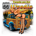 thumbnail image 3 of Buy Cool Shirts First Woodie Rt Route 66 Cotton T-shirt, 4XL Orange, 3 of 3