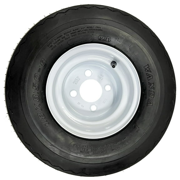 eCustomrim Golf Cart Tire On Rim 18 x 8.5 x 8 18-850-8 18x8.50-8 White 4 Lug 18 in.