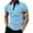 Light Blue, variant on Tosmy Men's Casual Polo Shirts Male Loose Fit Solid Color Short Sleeve Polo Shirt Golf Stylish Tops