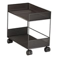 thumbnail image 3 of Estante móvil con carrito de metal con ruedas de 2 niveles Estante de esquina liviano Estante móvil con ruedas M, 3 of 7