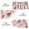 thumbnail image 3 of Women's Silk Pajama Shorts Gnomes Red Green Hats Pajama Shorts Women's Casual Pajama Shorts with Pockets, 3 of 6
