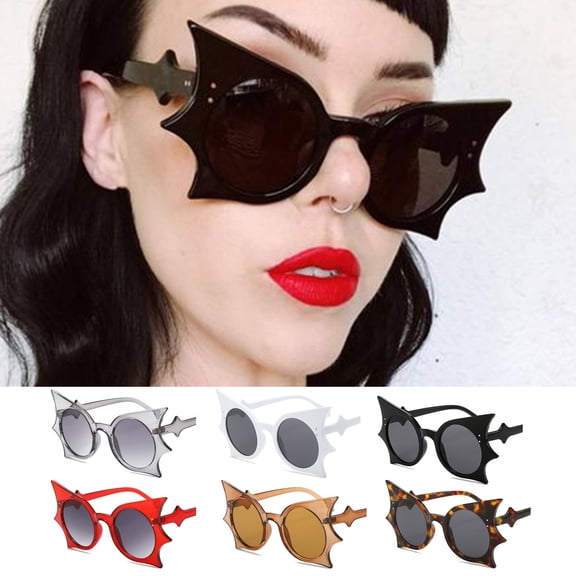 Fvsianol Punk Sunglasses Sunglasses Retro Bat Shape Sunglasses Unisex Punk Eyewear 1 Pair