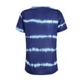 thumbnail image 6 of Kagetolytai Womens Tops Women's Fashion Tie-dye Design Casual Round Neck Short-sleeved Large Size T-shirt Plus Size Tops for Women Sky Blue L, 6 of 6