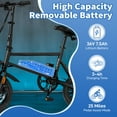 thumbnail image 4 of UBesGoo Electric Bike for Adults 450W Motor, 15.5 mph Folding Ebike, 36V 7..5AH Battery 25 PAS Range Miles, Black, 4 of 6