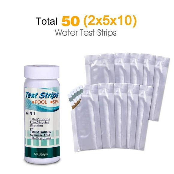 Yhmxh Pool Accessories Cruise Ship Essentials Beach Essentials 6 IN 1 PH Test strips Pool Spa Spa Easy And Fast Detection Of PH 50PCS Ph Test Strips
