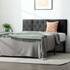 Rest Haven Eugene Upholstered Headboard with Diamond Tufting, Queen, Charcoal