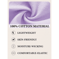 thumbnail image 6 of MAYFISH Women 100% Cotton Robe Summer Short Sleeve Zip Front Robes Soft Knit Lightweight Bathrobe 1Piece(Light Purple,L), 6 of 7