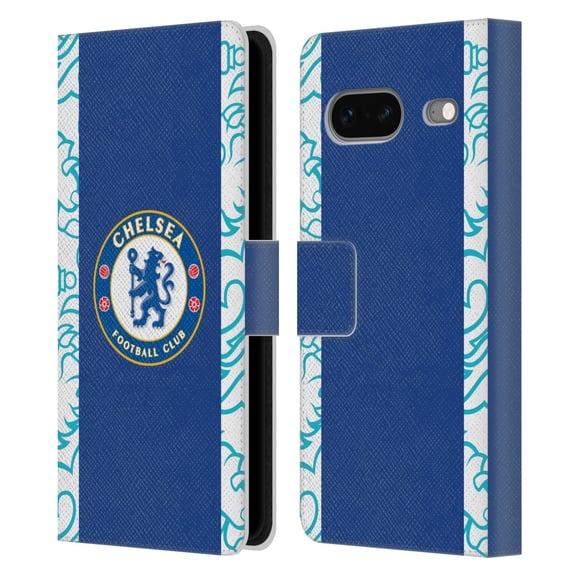 Head Case Designs Officially Licensed Chelsea Football Club 2022/23 Kit Home Leather Book Wallet Case Cover Compatible with Google Pixel 7