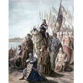 thumbnail image 2 of Dore, Gustave 20x24 Gold Ornate Wood Framed with Double Matting Museum Art Print Titled - St. Louis Before Damietta, Egypt - 6th Crusade, 2 of 4