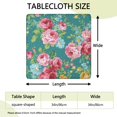 thumbnail image 2 of Pioneer Flower Floral Print Pattern Square Fitted Tablecloth with Elastic Edge,Square Table Cover,Washable Elastic Table Cover for Home Kitchen Party Decor 34"x34", 2 of 6